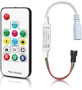 RGBZONE Mini 14 Key DC5-24V RF Wirelss Remote Controller with Lock for WS2811 WS2812B LED Strip L...