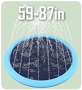 Kids Dog Splash Pad Sprinkler - Jasonwell Non Slip Dog Sprinkler Pad Splash Pool Puppy Dog Pool S...