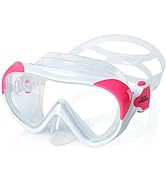 Kids Swim Mask 180° Snorkel Diving Mask, Anti-Fog Child Swim Goggles with Nose Cover No-Leak Swim...