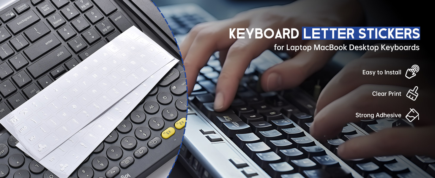 english keyboard stickers