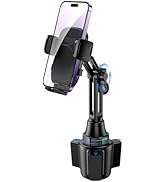 bokilino Cup Phone Mount for Car, [Upgraded Version] Universal Cup Phone Cradle Holder with Long ...