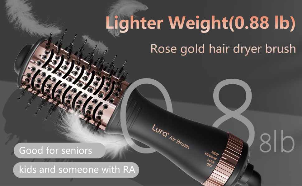 lighter weight hairdryer brush