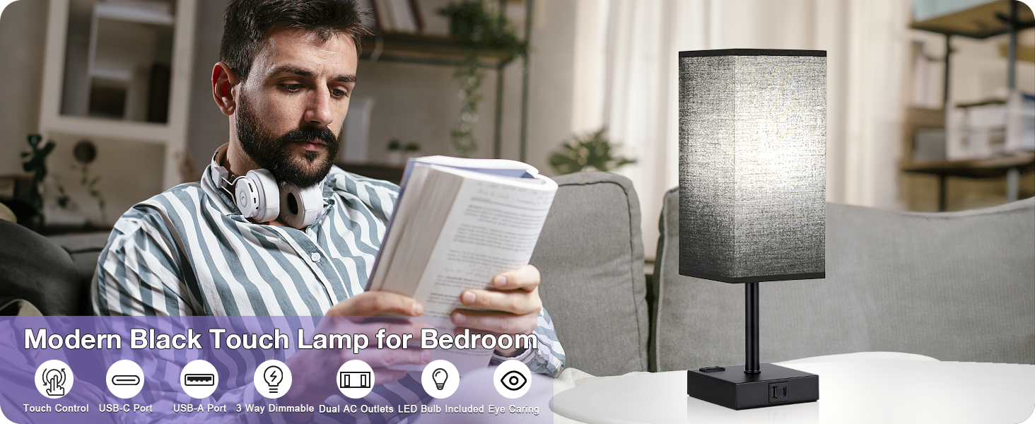 black lamp for bedroom