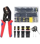 Amliber 353Pcs 26 Kits Waterproof Automotive Electrical Connectors With Ratcheting Wire Crimper, ...