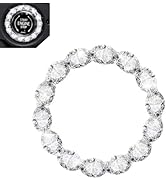 YAWUROU Bling Car Start Button Cover, Shiny Gem Ignition Knob Ring Decor Sticker, Self-Adhesive S...