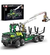 Mould King 19006 Pneumatic Forest Machine Building Kits, MOC Forest Tractor Building Set Construc...