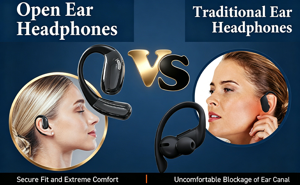Open Ear Headphones, Wireless Headphones