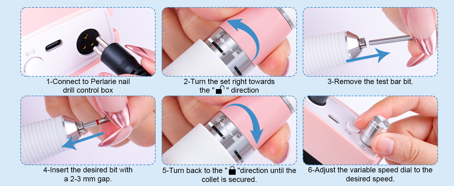 pink nail drill