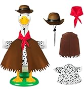 Tiaforza Western Cowboy Porch Goose Outfits - Fits 23" Lawn Statues, Includes Cowboy Hat &amp; Triang...