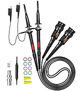 Goupchn Oscilloscope Clip Probes 200MHz Fully Insulated BNC End Probe with Accessories Kit 1X 10X