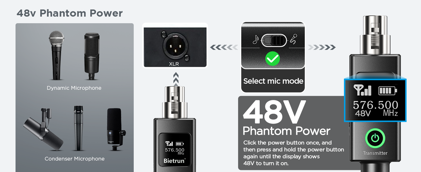 XLR Microphone wireless microphone audio transmitter and receiver wireless microphones systems