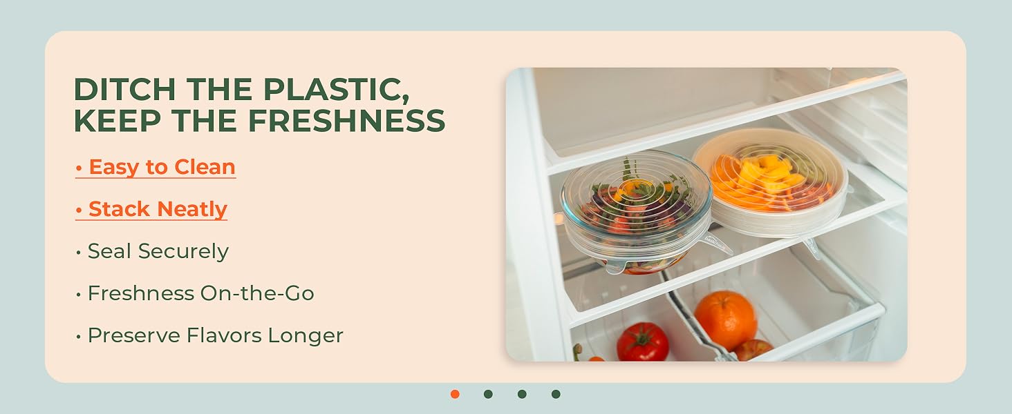 stackable on the go take away bowl covers elastic
