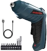 HANMATEK Rechargable Cordless Screwdriver Kits with straight and pistol style Powerful Electric S...