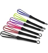 6Pcs Mini Hair Dye Whisk Set, 7 x 1.2 Inches, Salon Color Mixing Balloon Whisks for Hairdressing ...