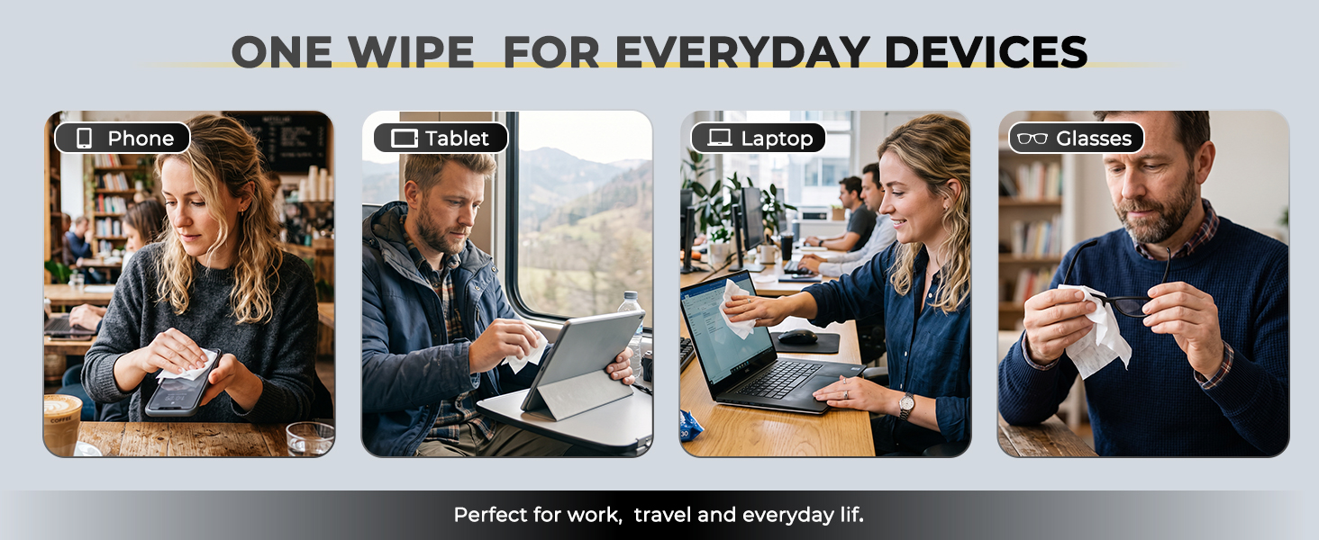 ONE WIPE FOR EVERYDAY DEVICES