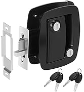 WELLUCK RV Entry Door Lock with Paddle Deadbolt, 100% Metal Camper Door Latch Handle, Zinc Alloy ...
