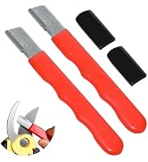 2 Pcs Portable Garden tool sharpener | Speedy sharp knife sharpener tool for Lawnmower blade/scis...