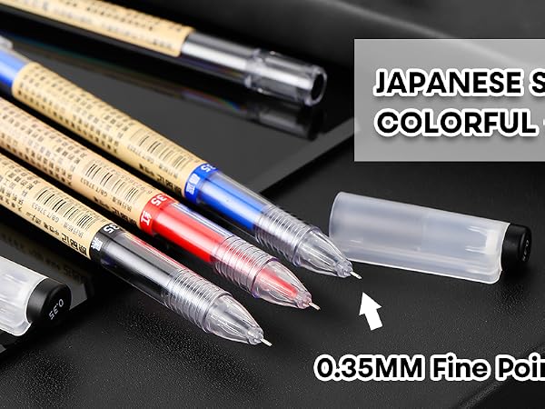 RIANCY Gel Ink Pens,0.35 mm Extra Fine Point Pen Smooth Writing