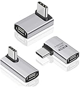 Poyiccot 90 Degree USB C Adapter 40Gbps 240W, (3 Styles) USB C 90 Degree Adapter, Right Angle USB...