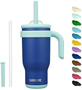 BJPKPK 18 OZ Insulated Travel Tumbler with Handle and Straw, Stainless Steel Water Bottle, Double...