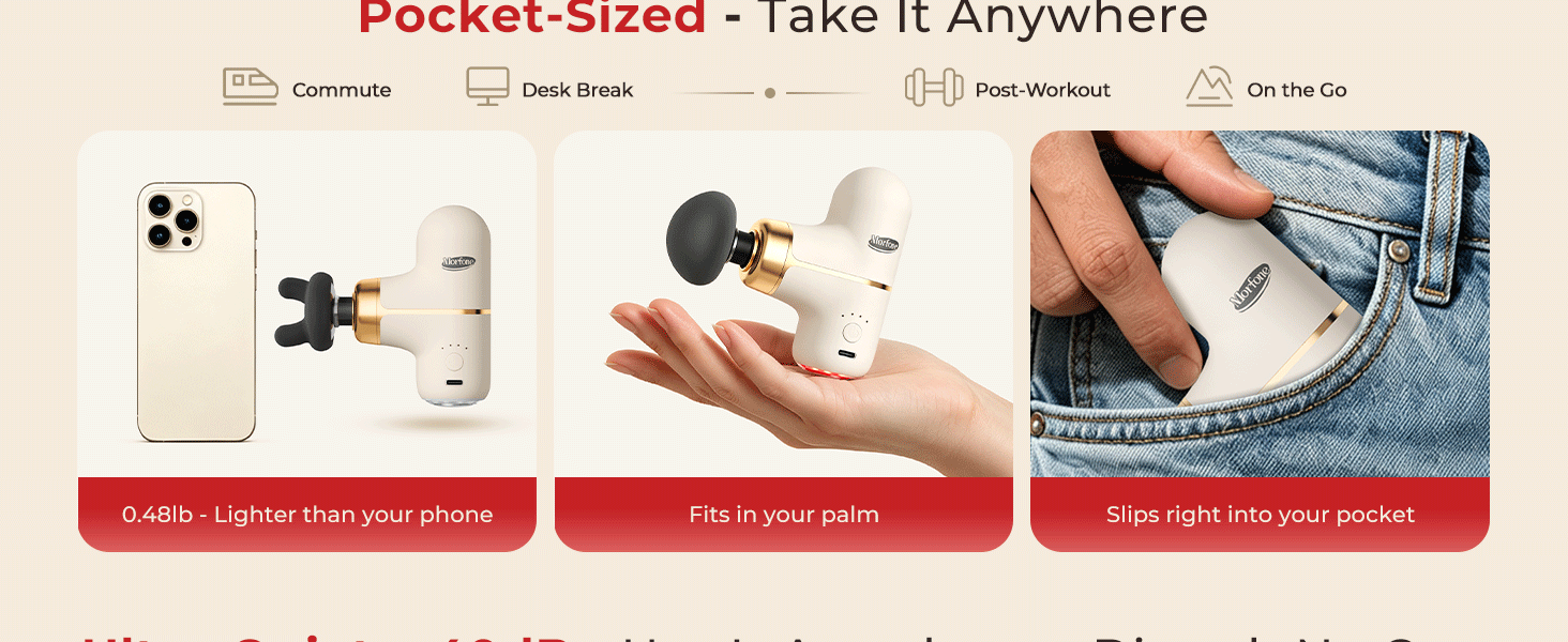 4 heads changeable mini massage gun