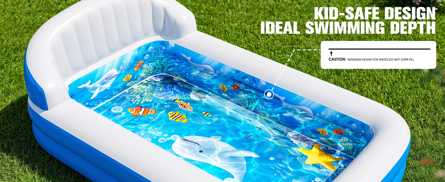 inflatable pool with sprinkler