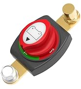 Battery Disconnect Switch, Malictele Side Post Battery Switch with Adapter 275A 12-48V Heavy-Duty...