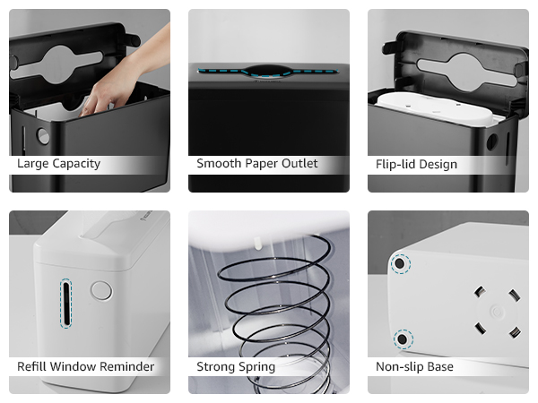 improved functional simple countertop tri fold paper towel dispenser