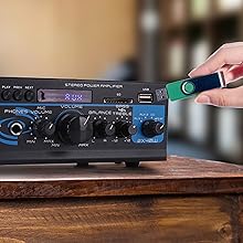 Home Audio Power Amplifier System - 2X40W Mini Dual Channel Mixer Sound Stereo Receiver Box