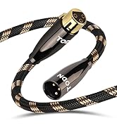 TODN Balanced XLR Mic Cable for Audiophile, OCC-Core, Dual-Shielded XLR Microphone Cord (3ft/1m, ...