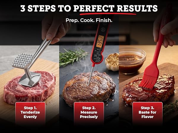 Grillmaster 3-piece BBQ gift set presented as an ideal gift for grilling and BBQ enthusiasts