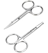 Facial Hair Small Grooming Scissors For Men Women - Eyebrow, Nose Hair, Mustache, Beard, Eyelashe...