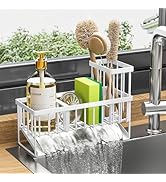 Cisily Sink Caddy Sponge Holder for Kitchen Sink, 304 Stainless Steel Rustproof, Kitchen Sink Cad...