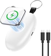 MIZUIA Portable Wireless Charger for Apple Watch,4000mAh Compact Travel Keychain Battery Pack for...