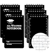 Prudiut 6 Pcs Waterproof Notepad Notebook 3 × 5" Write in the Rain Pocket Notebook Tactical Notep...