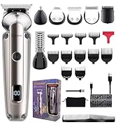 Hatteker Beard Trimmer for Men, Waterproof Hair Trimmer Electric Razor, Cordless Hair Clippers Sh...