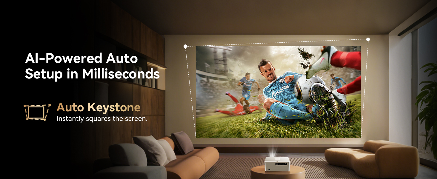 Projector, projector with wifi and bluetooth, 4k projector, movie projector, projector for bedroom