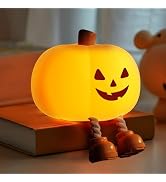 Gefaxi Pumpkin Night Light for Kids Cute Jack O Lantern Halloween Decor Nightlight for Baby Nurse...