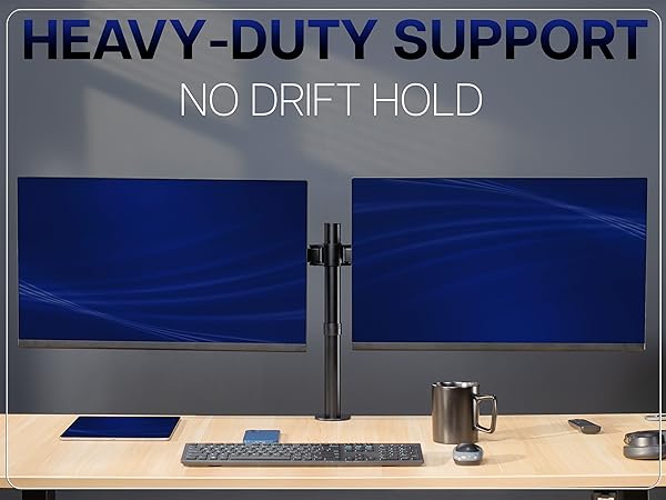 dual monitor mount telescoping arms flush wall desk stand vesa 75 100 clamp grommet