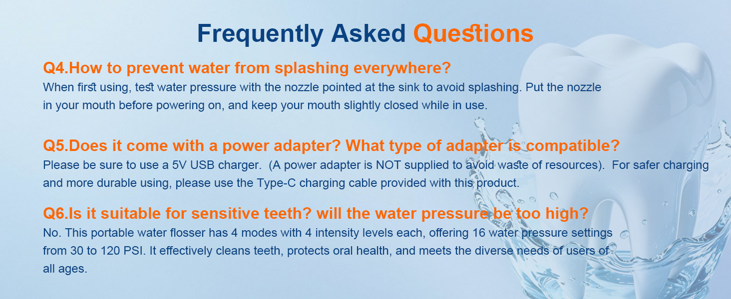 Portable Water Flosser for Teeth, Mini Small Design with Exquisite Travel Case