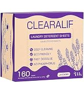 Laundry Detergent Sheets Up to 160 Loads, Lavender - Great For Travel,Apartments, Dorms,CLEARALIF...