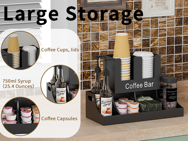 condiment stand shop essentials items storage caddy drink disposable packet estacion de cafe