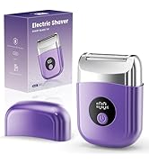 Cordless Electric Razors for Women, Travel Electric Shaver with LED Display, Rechargeable Body Tr...