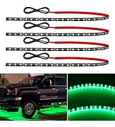 Miisiya 12V Led Light Strip Connectable 24Inch Green Led Strip Lights for Car Underglow Kit Golf ...
