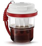 MHW-3BOMBER Cold Brew Coffee Maker Portable Travel Coffee Mug 18oz - Iced Coffee Maker Tea Brewer...