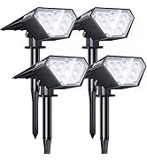 Biling Solar Spot Lights Outdoor, Bright 700 Lumen Solar Lights Outdoor Waterproof IP67 for House...