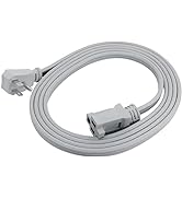 Clear Power 9 ft 14/3 Gray Air Conditioner/Major Appliance Indoor Extension Cord, Grounded Flat P...