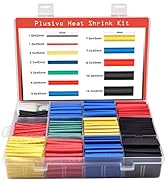Heat Shrink Tubing Kit 2:1 Automotive Industrial Electrical Solder Sleeve - Black, Red, Yellow, B...