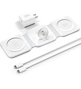 3-in-1-Wireless-Charger-for-Magsafe-for iPhone 16, Apple Watch S10, AirPods 4, Foldable-Travel-Ch...