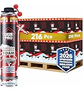 Mega Spray Foam Insulation 216 Pcs (18 Boxes x 12 Pcs) Expanding Sealant, Closed Cell High Densit...